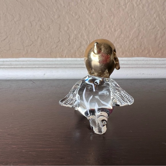 Vintage 1970’s Hand Blown Glass Owl w Gilt Gold Accent Figurine, Wisdom, Bird - Picture 5 of 7